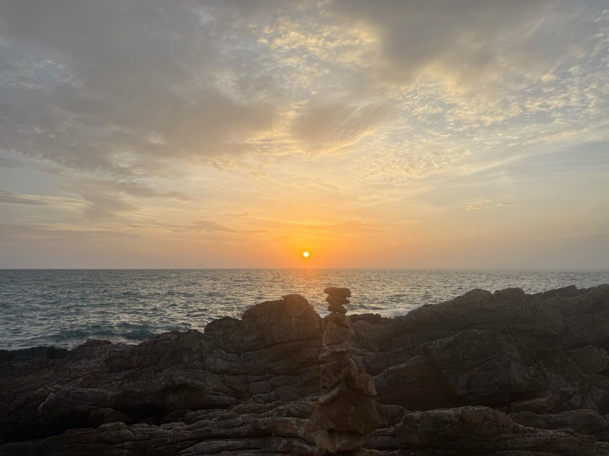 Sunset over the sea