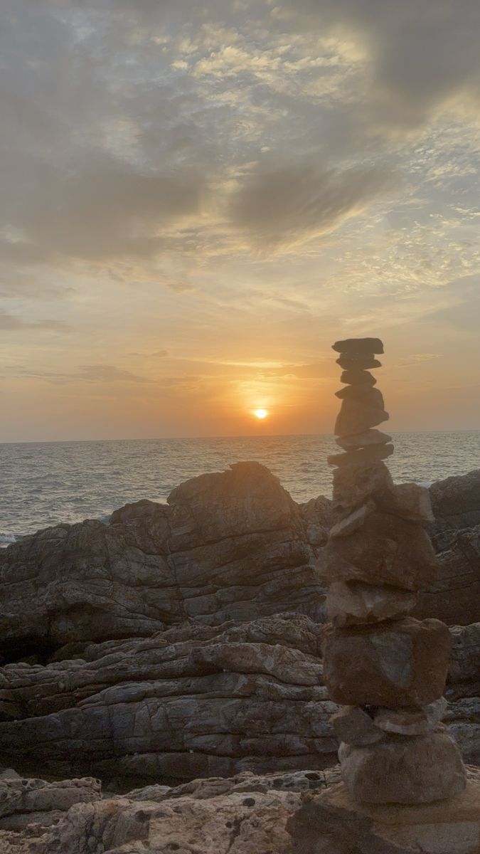 Tall stone stack