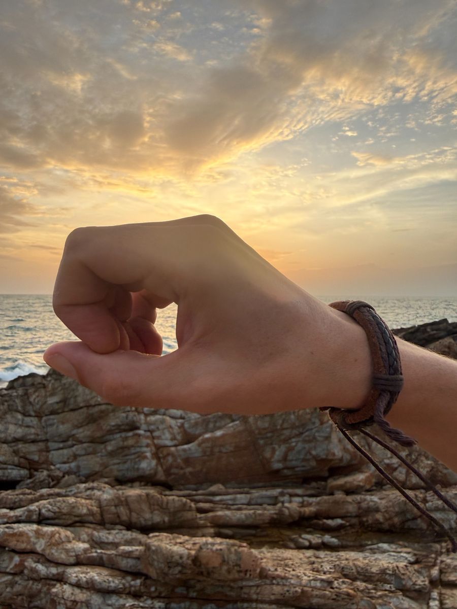 Sunset in hand